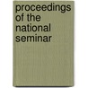 Proceedings Of The National Seminar door Veerambakkam Ramachandran