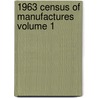 1963 Census of Manufactures Volume 1 door United States Bureau of Census