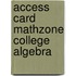 Access Card Mathzone College Algebra