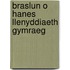 Braslun O Hanes Llenyddiaeth Gymraeg