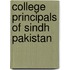 College Principals of Sindh Pakistan