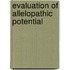 Evaluation of allelopathic potential