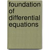 Foundation of differential equations door Hilary Ogbu Mbadiwe