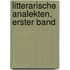 Litterarische Analekten, erster Band