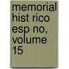 Memorial Hist Rico Esp No, Volume 15 by Real Academia De La Historia