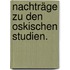 Nachträge zu den Oskischen Studien.