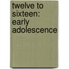 Twelve to Sixteen: Early Adolescence by J. Kagan
