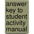 Answer Key to Student Activity Manual