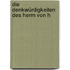 Die Denkwürdigkeiten des Herrn von H