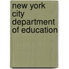 New York City Department of Education by Books Llc