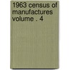 1963 Census of Manufactures Volume . 4 door United States Bureau of the Census