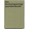 Das deutschsprachige Operettenlibretto door Heike Quissek