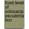 Food Level Of Colocacia Esculenta Linn door Sultan Alam