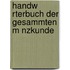 Handw Rterbuch Der Gesammten M Nzkunde
