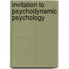 Invitation to Psychodynamic Psychology door Alessandra Lemma