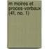 M Moires Et Proces-Verbaux (41, No. 1)