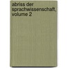 Abriss Der Sprachwissenschaft, Volume 2 by Heymann Steinthal
