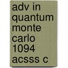 Adv in Quantum Monte Carlo 1094 Acsss C door Tanaka