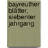 Bayreuther Blätter, Siebenter Jahrgang