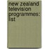 New Zealand Television Programmes: List