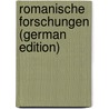 Romanische Forschungen (German Edition) door Onbekend