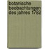 Botanische Beobachtungen Des Jahres 1782