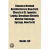 Classical Revival Architecture in New Yo by Books Llc