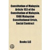 Constitution of Malaysia: Article 153 Of door Books Llc