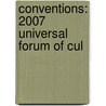 Conventions: 2007 Universal Forum of Cul door Books Llc