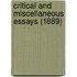 Critical and Miscellaneous Essays (1889)