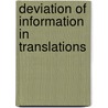 Deviation of Information in Translations door Rehema Ogha Stephano
