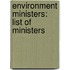 Environment Ministers: List of Ministers