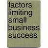 Factors limiting  small business success door Enock Nkonoki