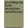 Grundlegung einer deutschen Sprachkunst. door Johann Christoph Gottsched