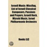Israeli Music: Missflag, List of Israeli by Books Llc