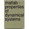 Matlab - Properties Of Dynamical Systems door Robert Halenar