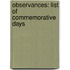 Observances: List of Commemorative Days