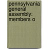 Pennsylvania General Assembly: Members O by Books Llc