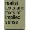 Realist Texts and Texts of Implied Sense door Elena Imaeva