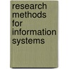 Research Methods for Information Systems door Ronald S. King