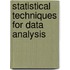 Statistical Techniques For Data Analysis