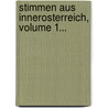 Stimmen Aus Innerosterreich, Volume 1... by Andrej Einspieler