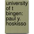 University of T Bingen: Paul Y. Hoskisso
