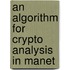 An Algorithm For Crypto Analysis In Manet