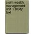 Cisim Wealth Management Unit 1 Study Text