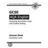 Gcse Aqa A Answer Book Foundation Writing door Richards Parsons
