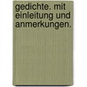 Gedichte. mit Einleitung und Anmerkungen. door Ludwig Heinrich Christoph Holty