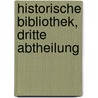 Historische Bibliothek, Dritte Abtheilung door Sic Diodorus