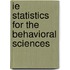 Ie Statistics For The Behavioral Sciences