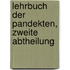 Lehrbuch der Pandekten, Zweite Abtheilung